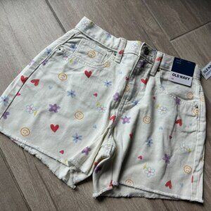 Old Navy Ivory Printed Shorts (NWT), Girls Size 14